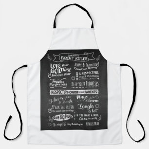 Family Rules - Christian values to live together Apron