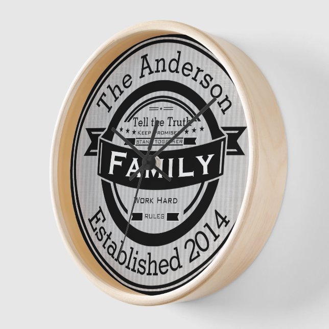 FAMILY Rules Clock (Angle)