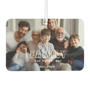 Family Script Collage Chic  Car Air Freshener