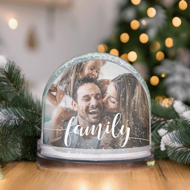 Family Script Overlay Photo Snowglobe (Creator Uploaded)