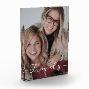 Family Script Photo Block