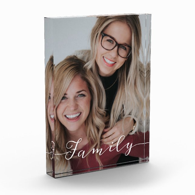 Family Script Photo Block (Left)