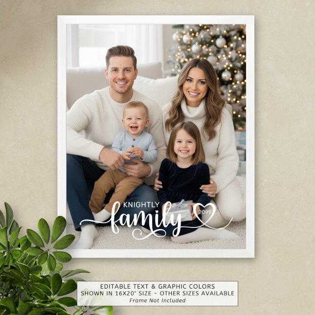 Family Script Photo Heart Name Custom (Creator Uploaded)