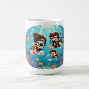 Family Scuba Diving Adventure Coffee Mug