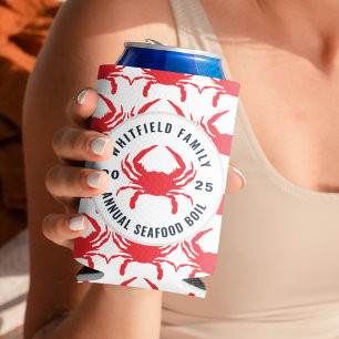 Family Seafood Boil Personalised Crab Can Cooler
