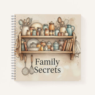 Family Secrets. Recipe Book, by Natasha Us   Notebook