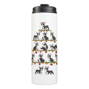 Family Sets Christmas Matching Boston Terrier Xmas Thermal Tumbler