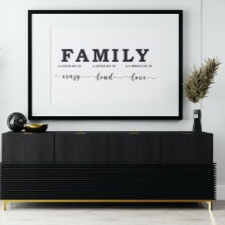 Family Sign A Little Bit of Crazy A Whole Lot of