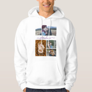 Family Simple Collage Modern Love Grandma Mum Hoodie