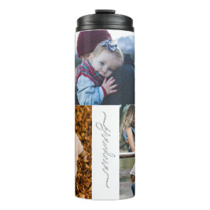 Family Simple Collage Modern Love Grandma Mum Thermal Tumbler