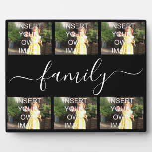 Family Six Photo Collage Gift Plaque