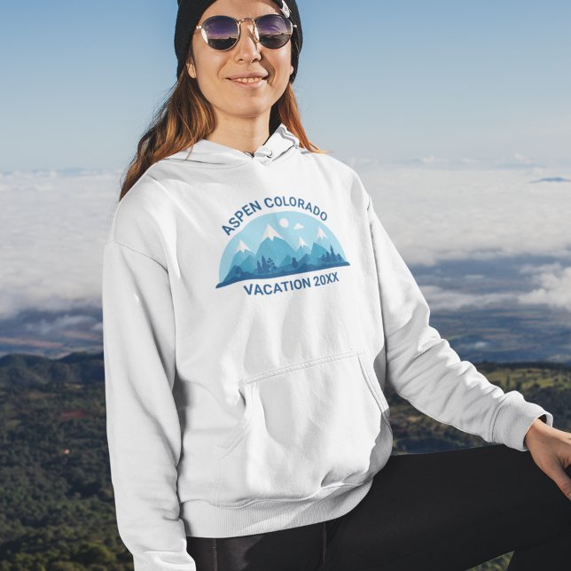 Family Ski Trip Custom Colorado City Blue Mountain Hoodie (Creator Uploaded)
