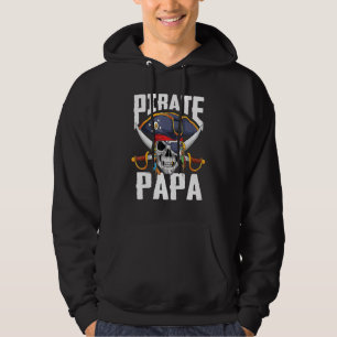 Family Skull Pirate Papa Jolly Roger Crossbones Fl Hoodie
