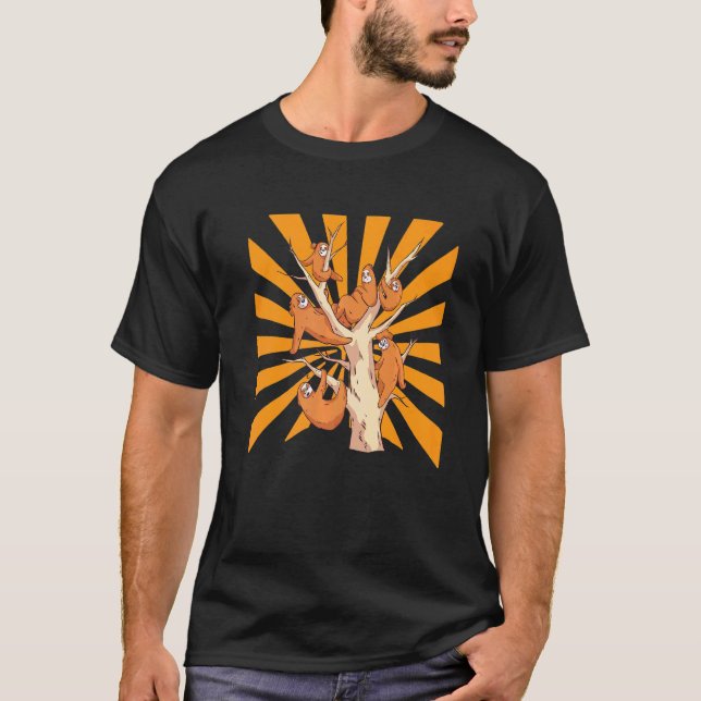 Family Sloth Sleeping Premium T-Shirt (Front)