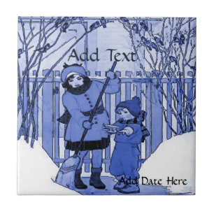 Family Snow Tile, Dutch Look, Personalise Tile