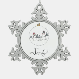 Family Snowman Ornament 