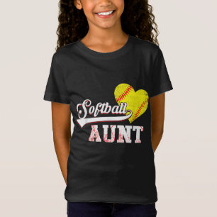 Family Softball Player Gifts Softball Aunt T-Shirt