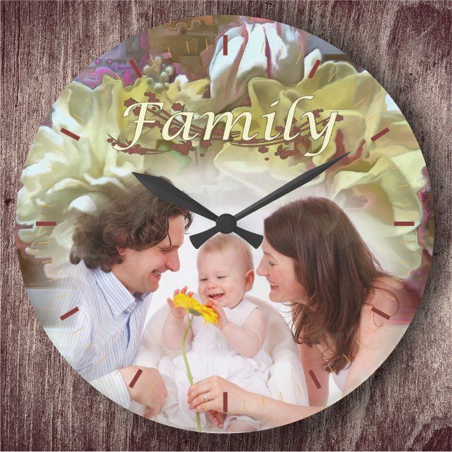 Family & Spring Flowers PCM1 Large Clock (Creator Uploaded)