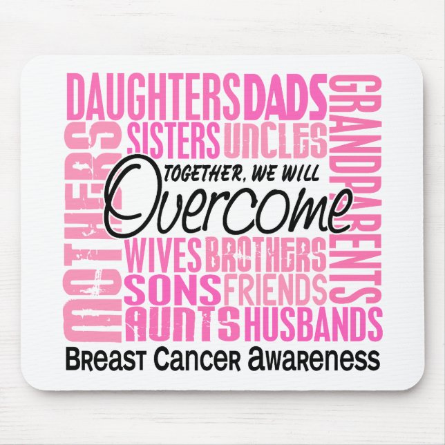 Family Square Breast Cancer Mouse Pad (Front)