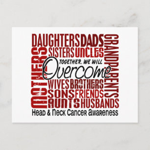 Family Square Head And Neck Cancer Postcard