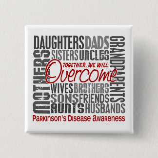 Family Square Parkinson's Disease 15 Cm Square Badge