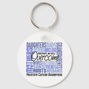 Family Square Prostate Cancer Key Ring