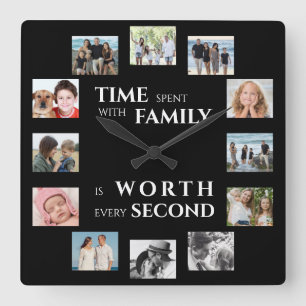 Family Square Wall Clock