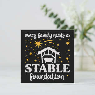 Family Stable Foundation Christian Jesus Christmas Holiday Card