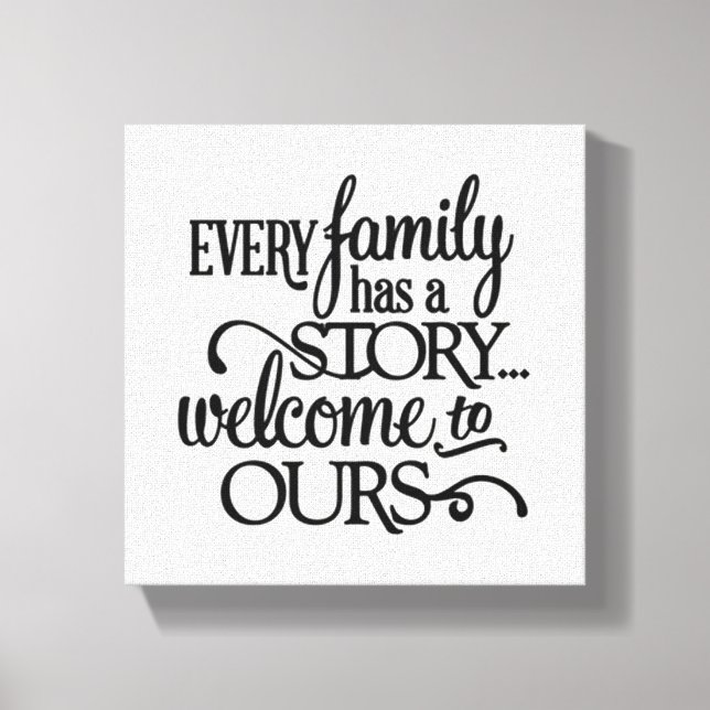 Family Story Canvas Print (Front)