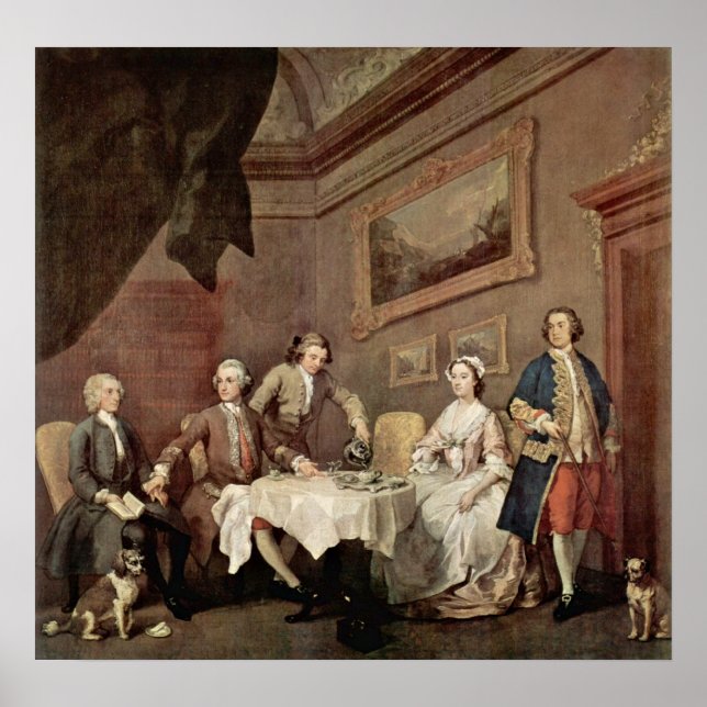Family Strode Family Portrait by William Hogarth Poster (Front)