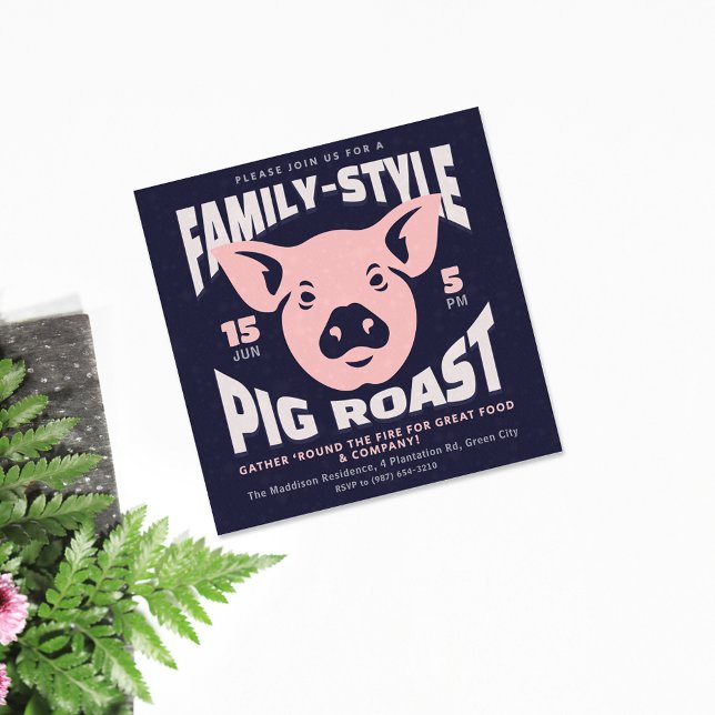 Family Style Pig Roast Invitation (Creator Uploaded)