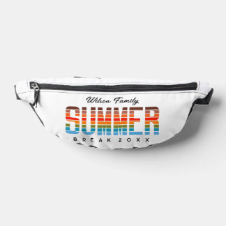 Family Summer Break Gathering Sunset Ocean Bum Bags