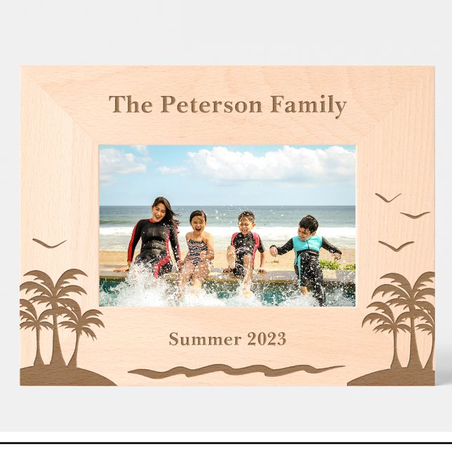 Family Summer Scene Custom Wood Picture Frames (Creator Uploaded)