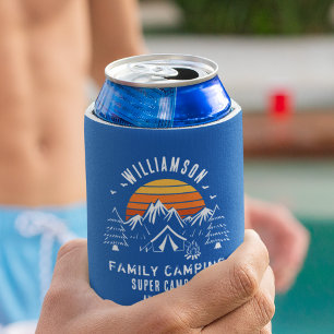 Family Summer Vacation Camping Any Colour Custom Can Cooler