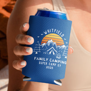Family Summer Vacation Camping Custom Can Cooler