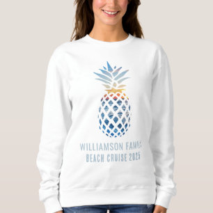 Family Sunset Beach Pineapple Tropical Cruise Sweatshirt