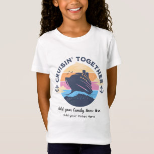  Family Sunset Cruising Together  PERSONALIZE T-Shirt