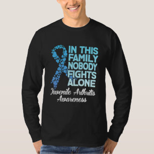 Family Support Blue Ribbon Juvenile Arthritis Awar T-Shirt