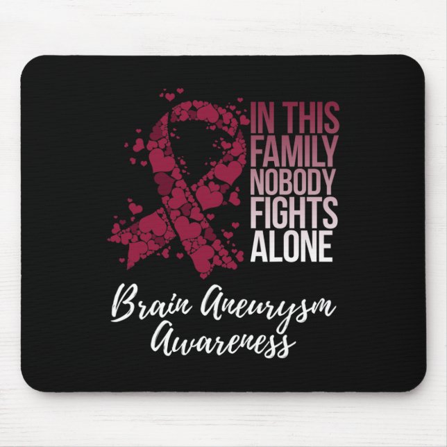 Family Support Brain Aneurysm Awareness  Mouse Pad (Front)