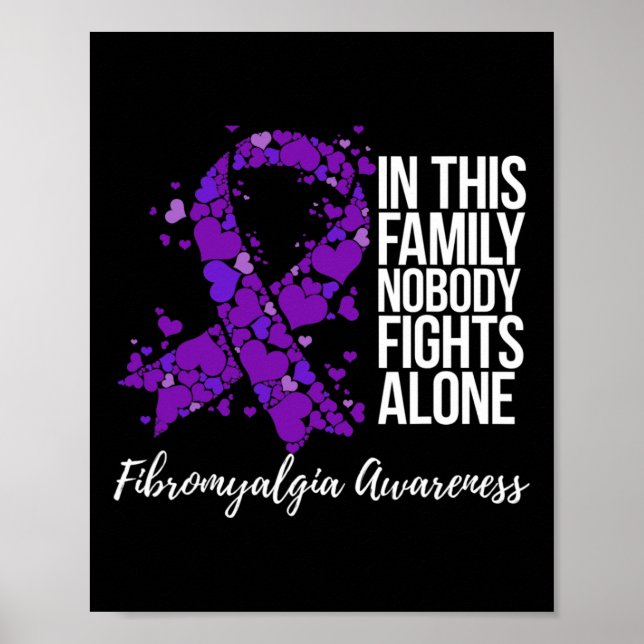 Family Support Fibromyalgia Awareness  Poster (Front)