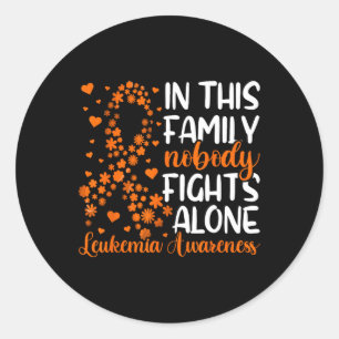 Family Support Leukaemia Awareness  Classic Round Sticker