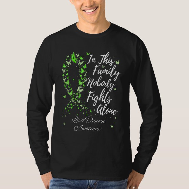 Family Support Liver Disease Awareness T-Shirt (Front)
