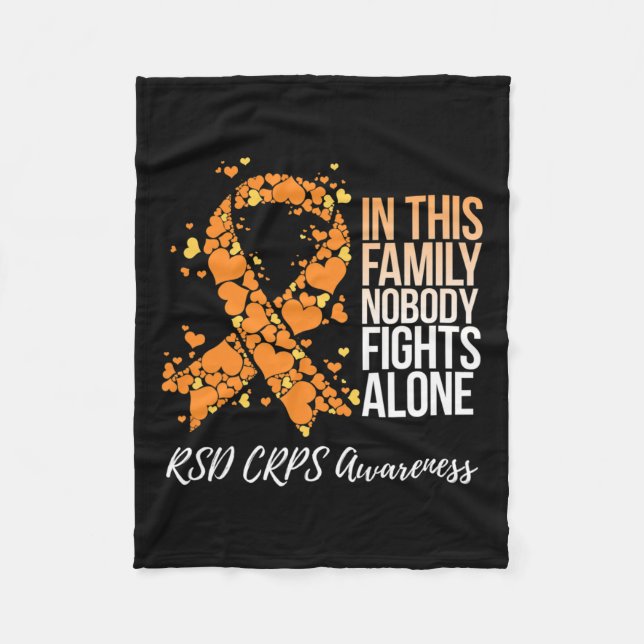 Family Support Tee Rsd Crps Awareness  Fleece Blanket (Front)