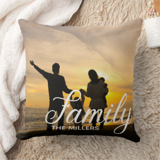 Family Text overlay typography Cushion