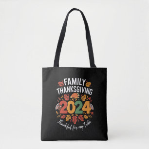 Family Thanksgiving 2024 Thankful For My Tribe Tote Bag
