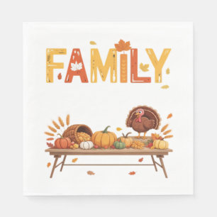 Family Thanksgiving 2025 Thankful For My Tribe Ess Napkin