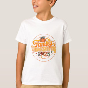 Family Thanksgiving 2025 Thankful Grateful Pumpkin T-Shirt