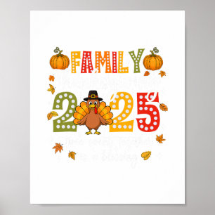 Family Thanksgiving 2025 Thanksgiving Crew Turkey Poster