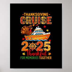 Family Thanksgiving Cruise 2025 Crew Turkey Matchi Poster