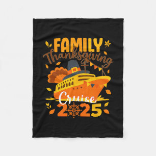Family Thanksgiving Cruise 2025 Vacation Fleece Blanket
